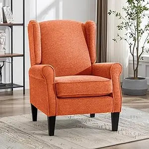Chenille Fabric Armchair with High Resilience Sponge & Sturdy Legs