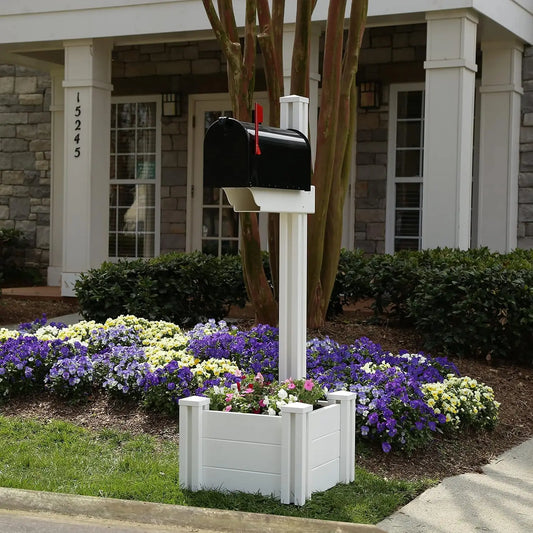 4.5ft H (1 Post Majestic Mailbox Post with Planter Box