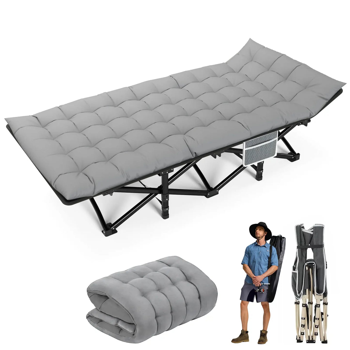 Folding Cot, Portable Heavy Duty Bed
