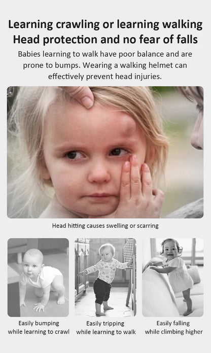 Anti-Shock Baby Helmet Toddler Head Protector, Headgear for Infant, Learn Crawl, Walk