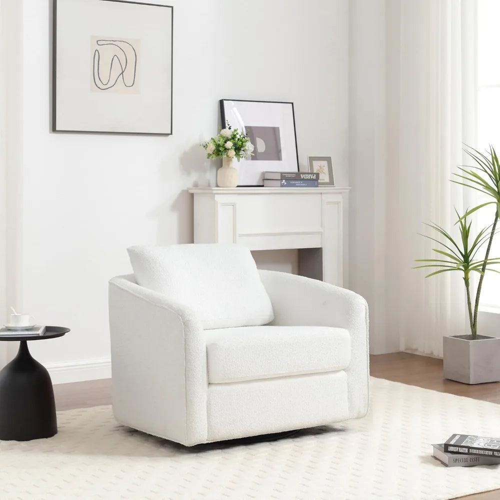 Oversized 360 Swivel Armchair(Seat Area:25.6" D x 26.8" W)