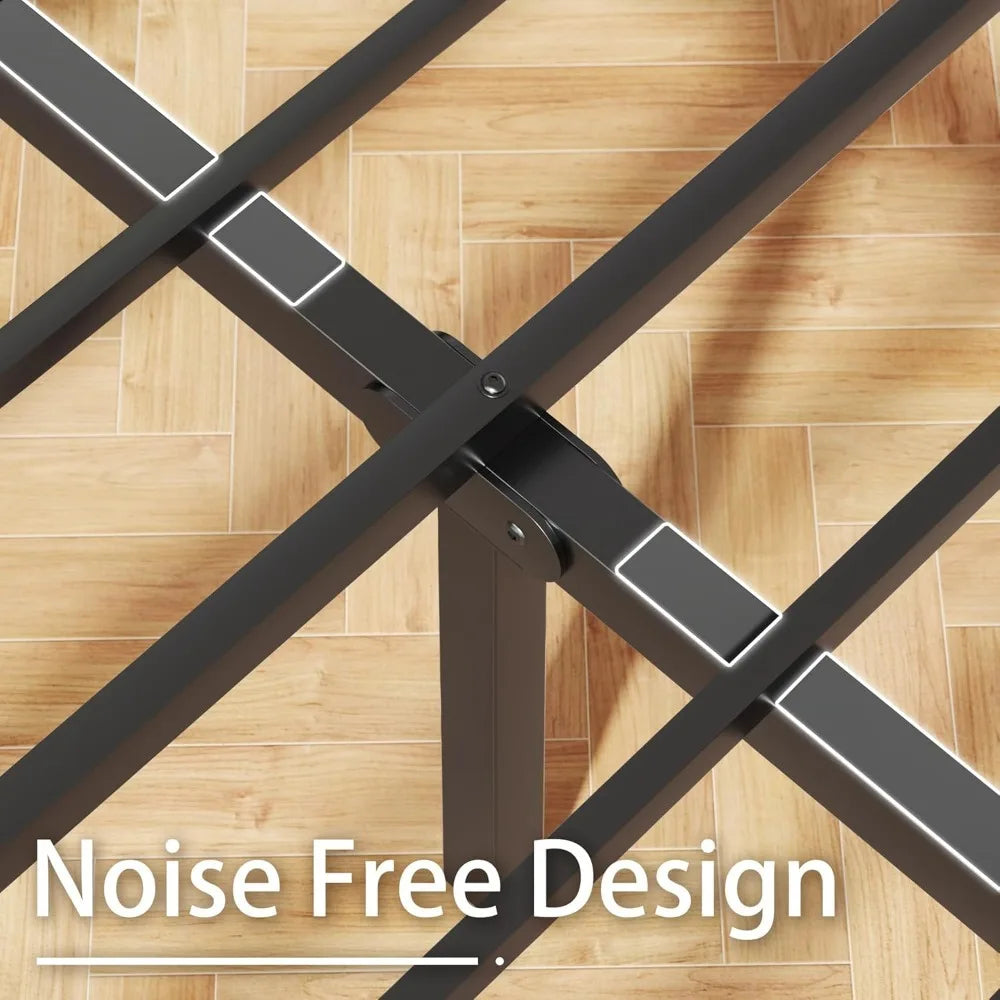All-Metal Bed Frame with Headboard & Footboard - Under Bed Storage, No Box Spring Needed | Easy Assembly