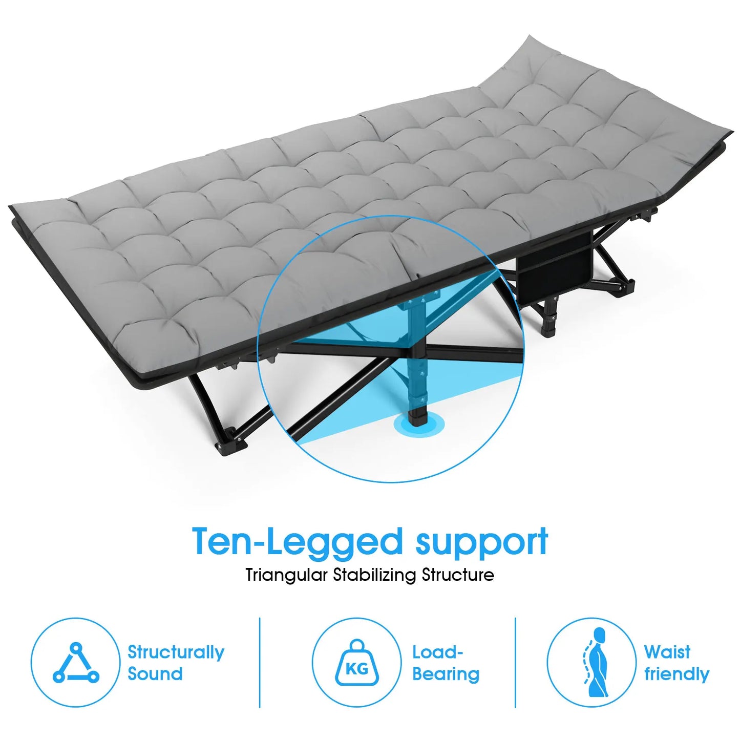 Folding Cot, Portable Heavy Duty Bed