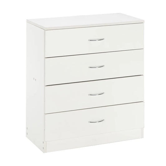 Simple 4-Drawer Dresser White