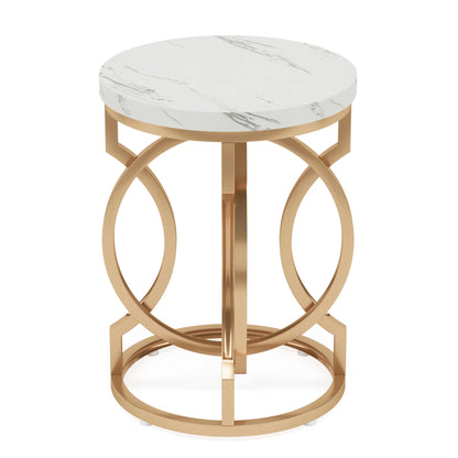 20“ Side Table with Unique O-Shaped Base