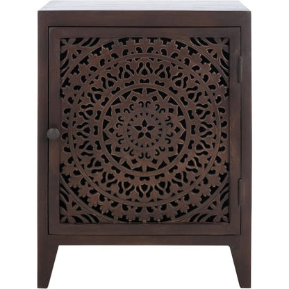 1-door Carved Mandala Nightstand