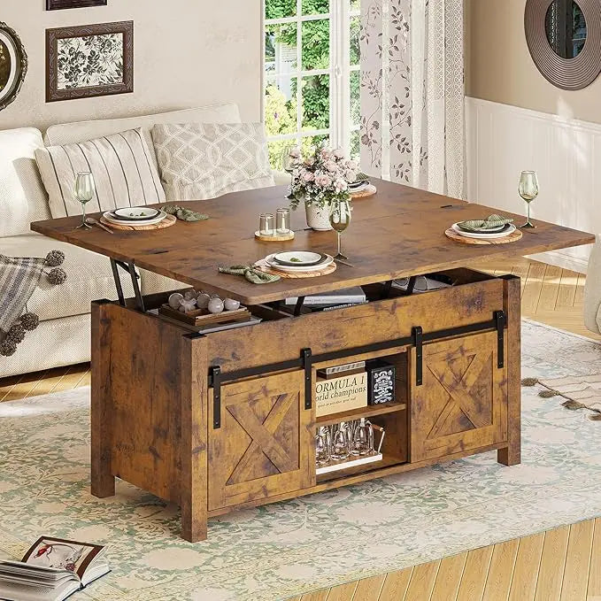 Farmhouse, 4 in 1 Multi-Function, Lift Top Coffee Table