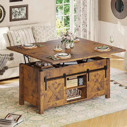 Farmhouse, 4 in 1 Multi-Function, Lift Top Coffee Table