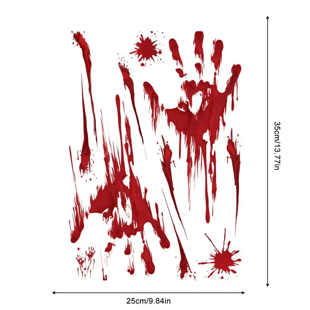 Bloody Stickers Halloween Wall Decals, Create Horror Scenes Bloody Footprints Floor Window Clings For Indoor Outdoor