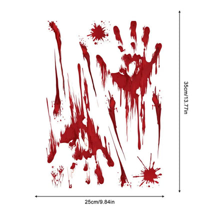 Bloody Stickers Halloween Wall Decals, Create Horror Scenes Bloody Footprints Floor Window Clings For Indoor Outdoor