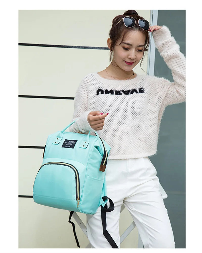 Diaper Bag Backpack, Large Capacity, Multi-function, Waterproof