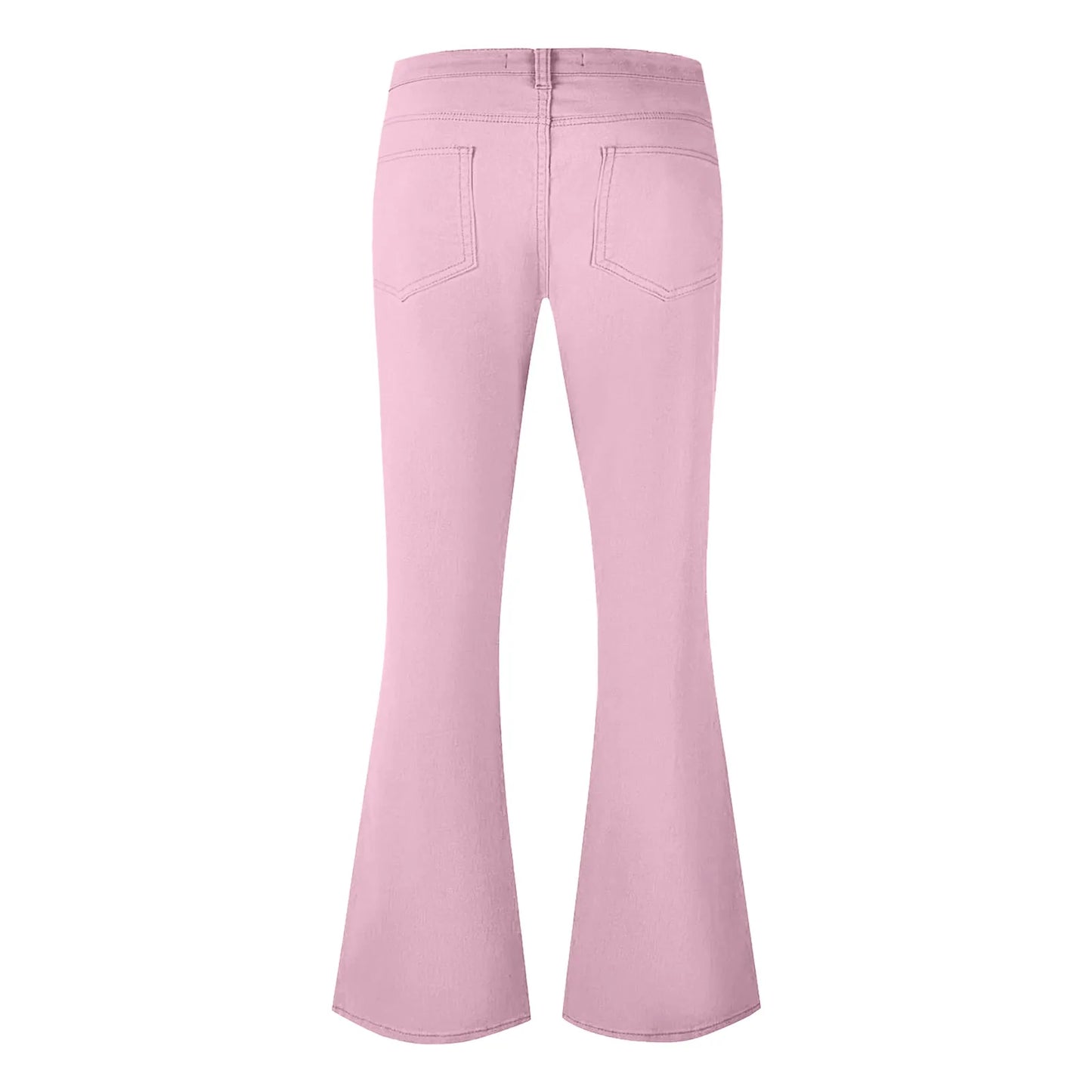 Men's Flare Pants, Solid Color, Daily Simple Classic Trousers, Mopping Bottoms, Disco Flared