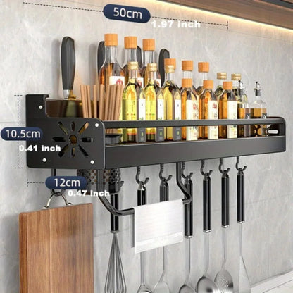 Wall-mounted Kitchen Organizer/Shelf Spice Storage Rack/Kitchen Knife Holder