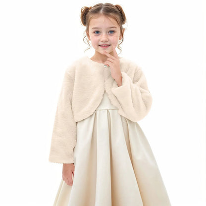 Size 1-12 Dressy Cardigan Fleece Fuzzy Bolero