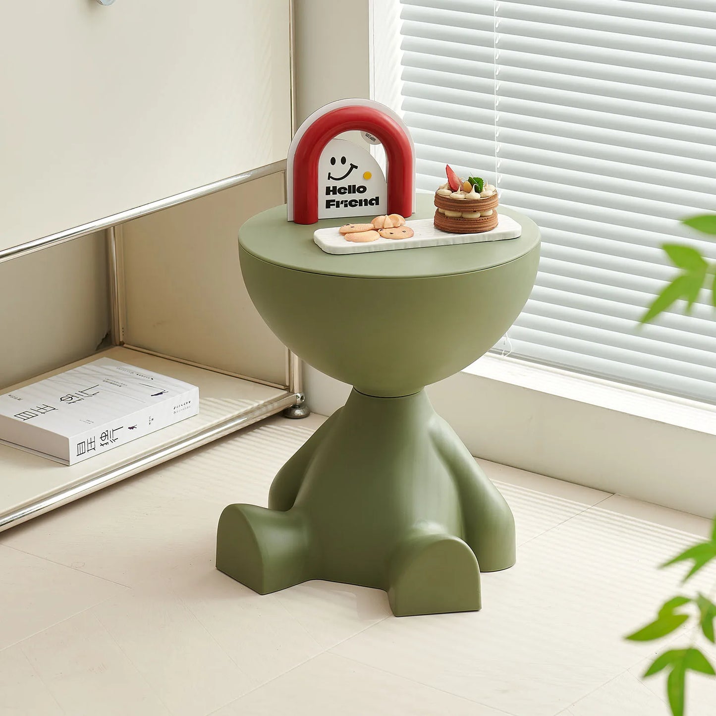 Small flat head coffee table cream style