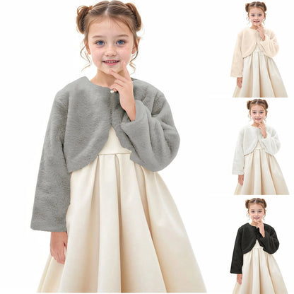 Size 1-12 Dressy Cardigan Fleece Fuzzy Bolero