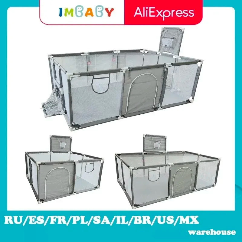 Playpen For Newborn Toddler, Large Size Baby Playpen Infant Safe Crawling Area, Indoor Barriers Home Playground Park