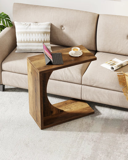 C-Shaped End Table for Sofa