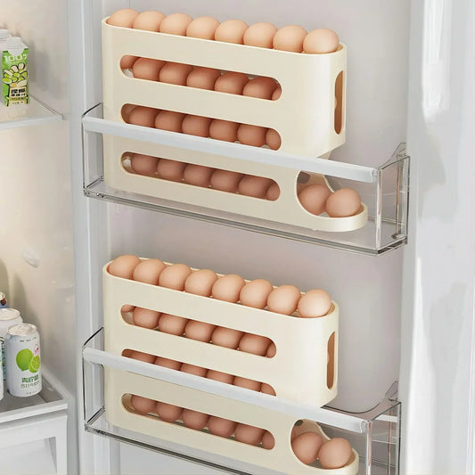 4-layer Slide Egg Storage Box Ladder Style