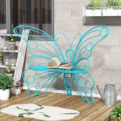 50 Inches Garden Bench with Sturdy Iron Metal Frame