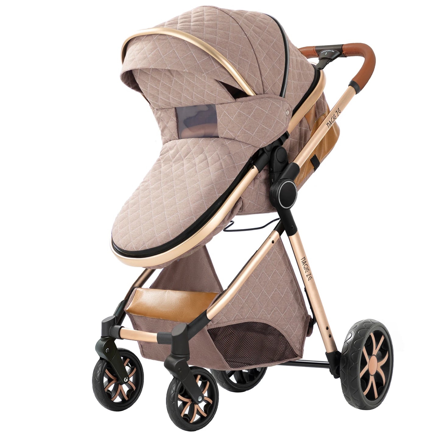 Lightweight Baby Stroller 3 in 1 Multifunctional High Landscape Baby 4 IN 1 Strollers with Isofix