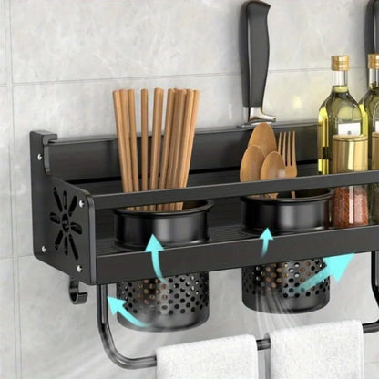 Wall-mounted Kitchen Organizer/Shelf Spice Storage Rack/Kitchen Knife Holder