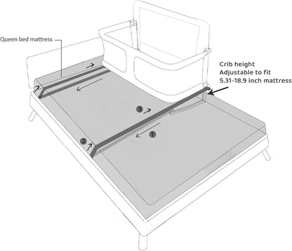 3-in-1 Folding Baby Crib – Portable Co-Sleeping Sleeper with Breathable Mesh Window, Washable Liner, 3-Second Compact Fold