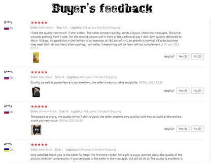 Custom Male T-shirt, One-Side Print Personalized, Make Your Photo, Text Gift 100% Cotton Soft Casual T Shirt Made in US