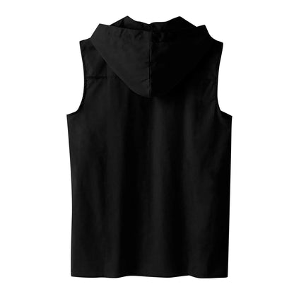 Bodybuilding Muscle Guys Hooded Tank Top Vest