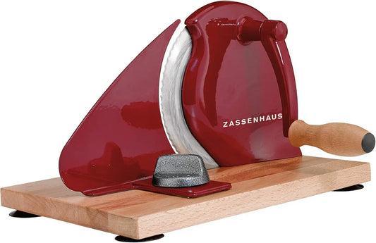Classic Hand Crank Home Bread Slicer (Red)