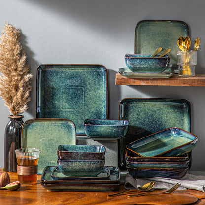 16 Piece Kitchen Dinnerware Ceramic Crockery Set for 4 Person