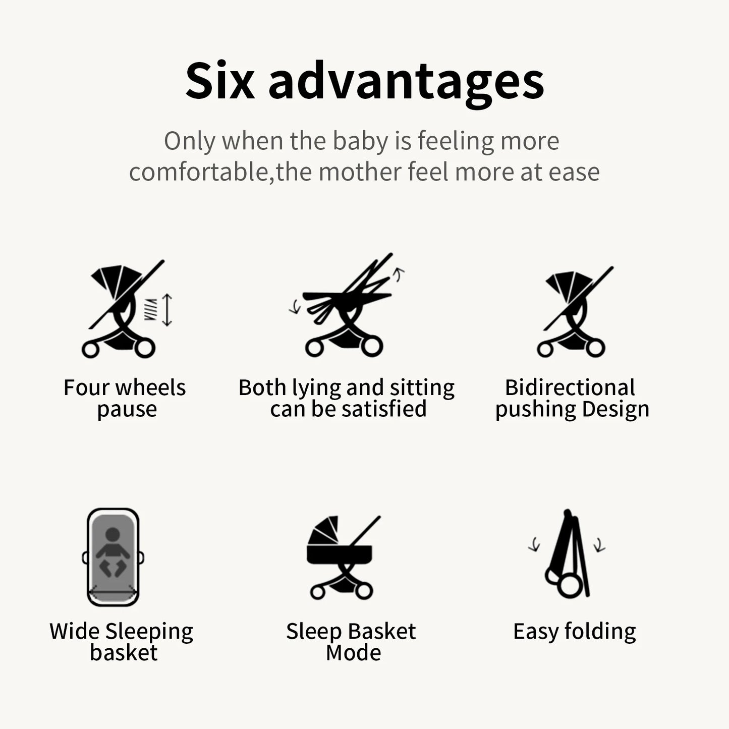 Lightweight Baby Stroller 3 in 1 Multifunctional High Landscape Baby 4 IN 1 Strollers with Isofix