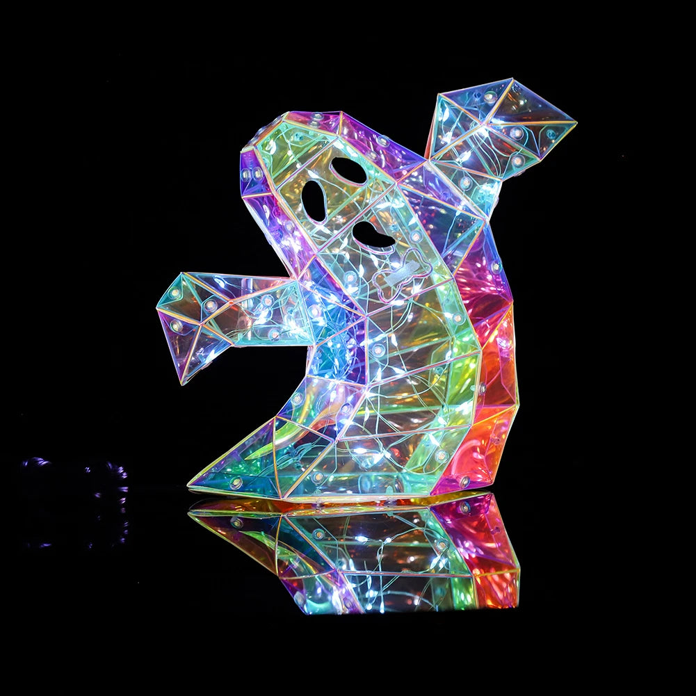 Halloween Iridescent Ghost Decor, Cute Glow LED Lights Holiday Party Decoration S