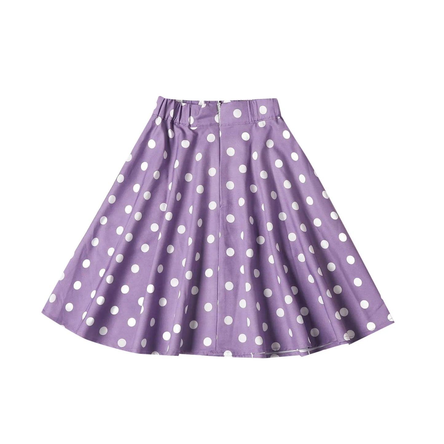 Polka Dot Cotton Skirts Clothes, Elastic Waist
