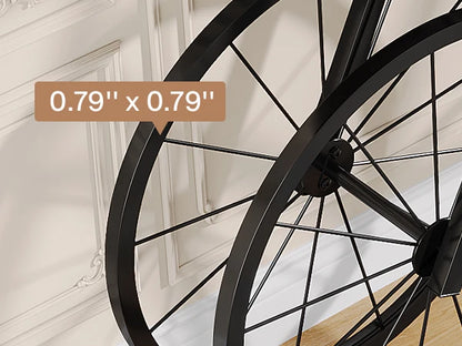 70.9-Inch Narrow Sofa Table with Bicycle Metal Base