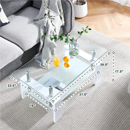 39.5 " 23.5 " 17.5 Living Room Rectangle Coffee Table (8 colors)