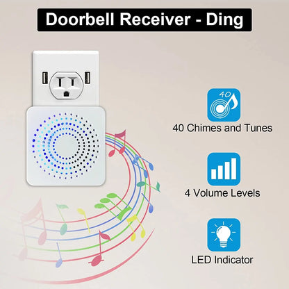 Doorbell Smart Home Door Bell Wireless Rechargeable Battery Outdoor HD Camera Two Way Audio Visual phone