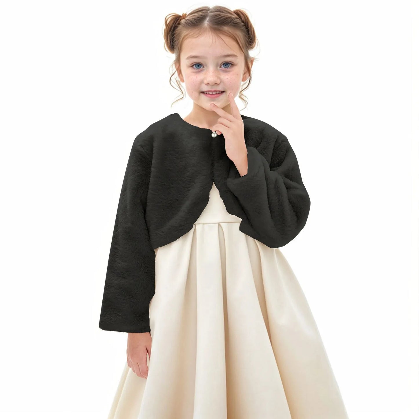 Size 1-12 Dressy Cardigan Fleece Fuzzy Bolero