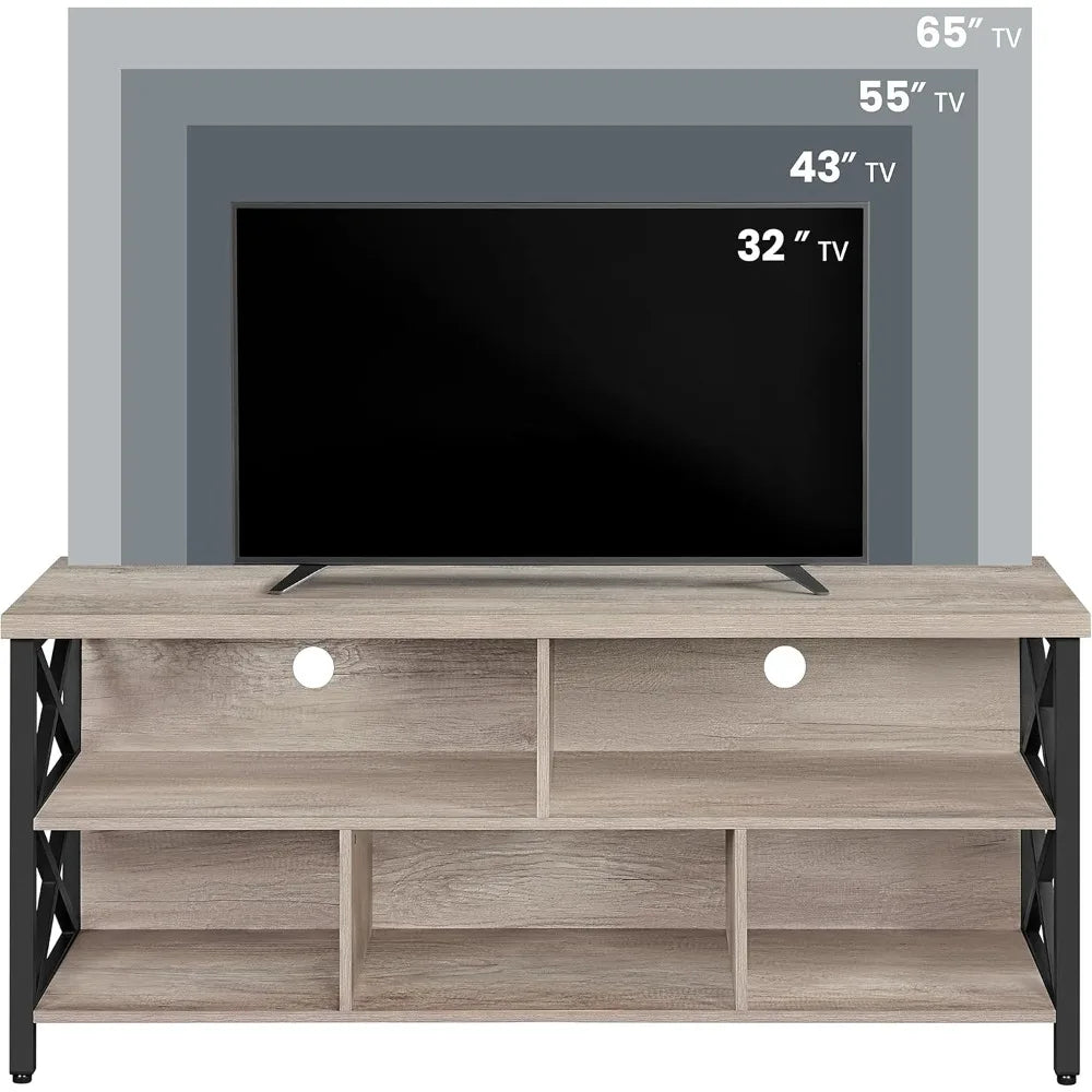 4 Pieces Table Sets - Includes TV Stand with Storage for 65 in TV, Lift-top Coffee Table with Baskets, Set Side Tables