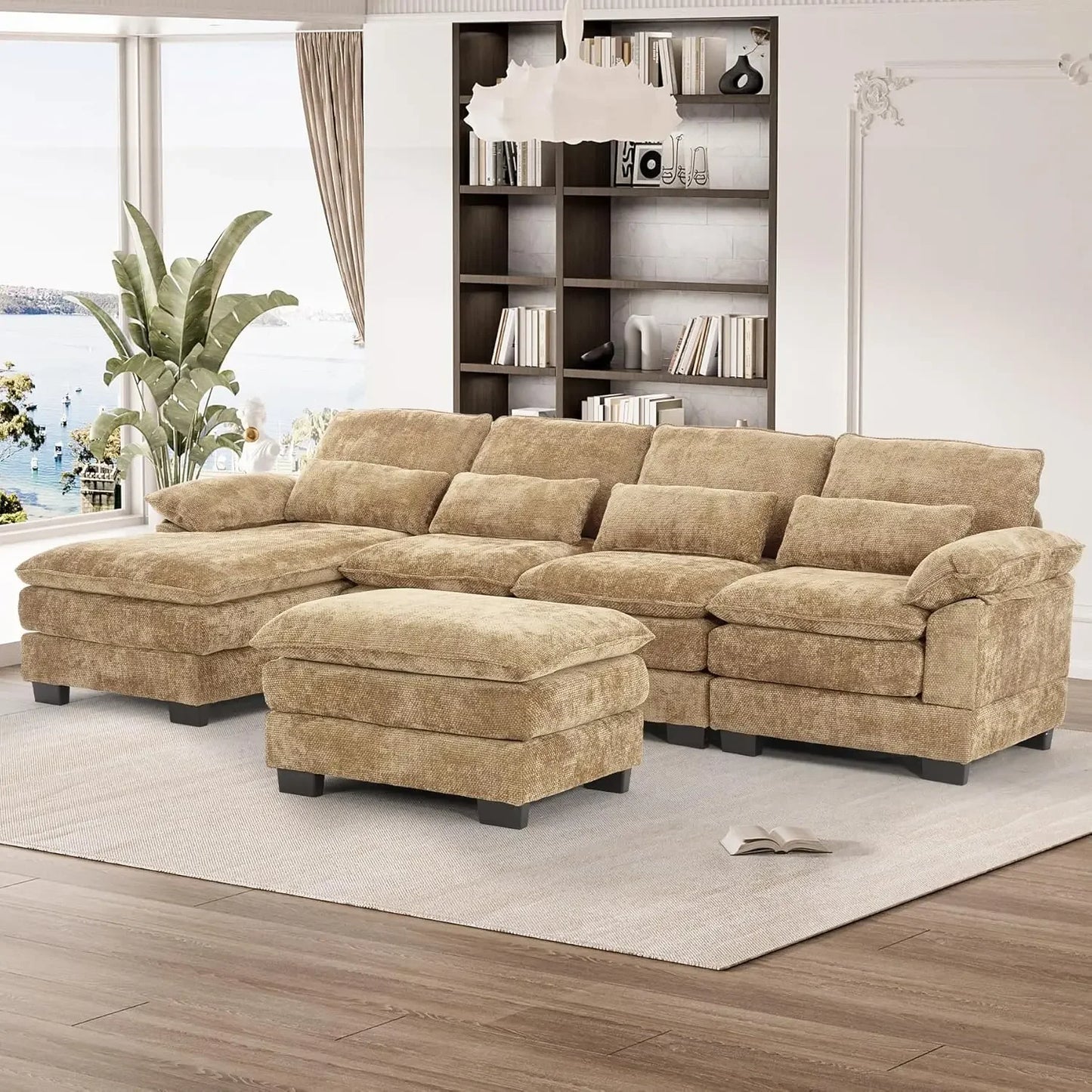 114" U Shape Sectional Cloud Couch