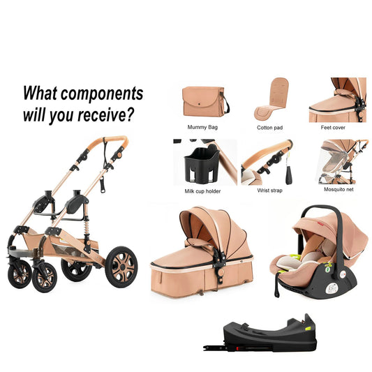 Foldable Baby Carriage ,Reversible Standard Stroller