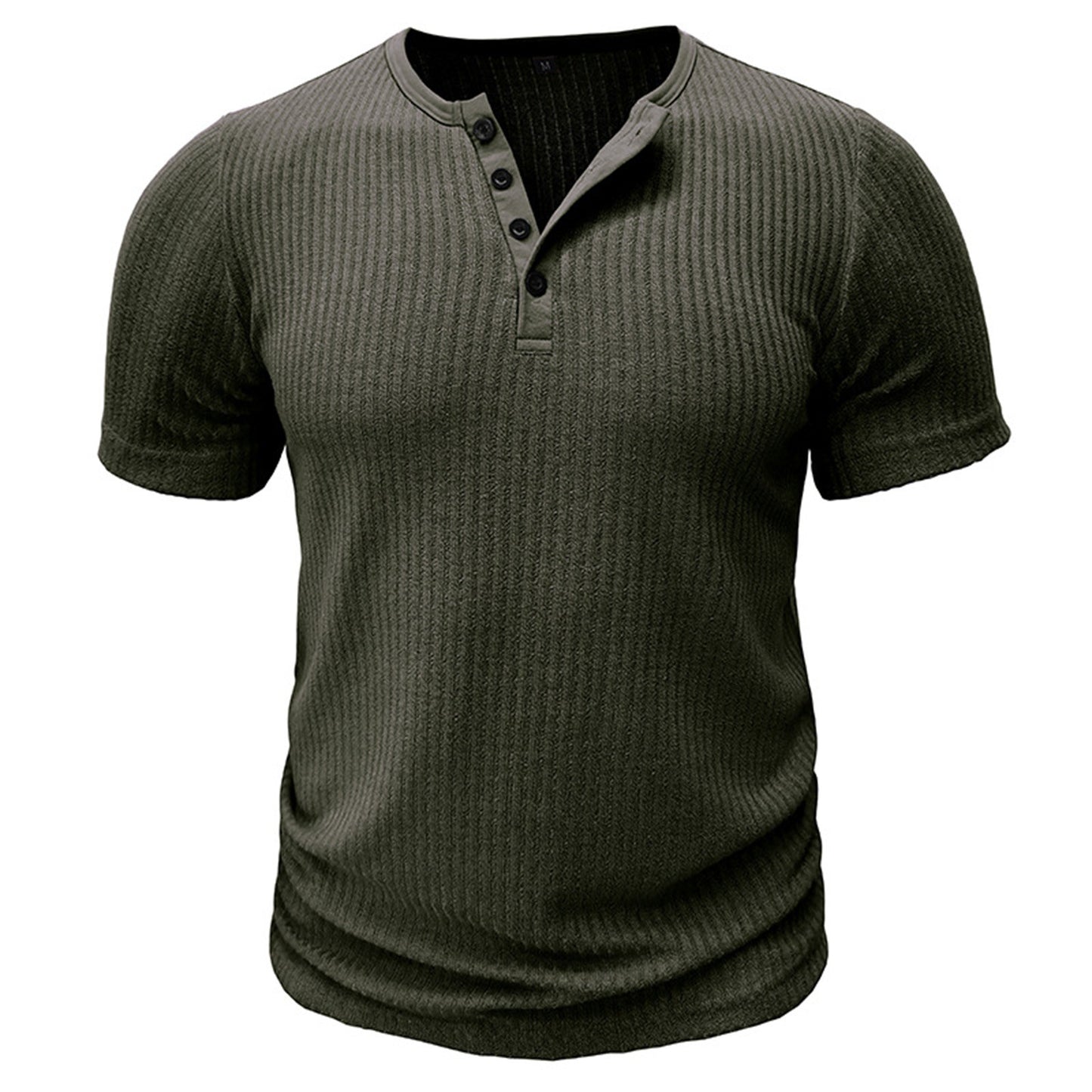 Muscle Slim Fit Short Sleeve T-shirt, V-neck Collar