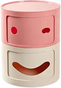 Double Tier Smile Face Storage Side Table