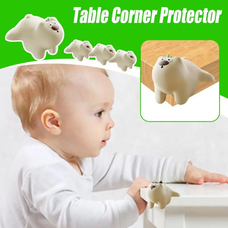 T Shaped Table Corner Protectors Portable 4pcs, Soft Silicone Protection Edge Cover For Furniture