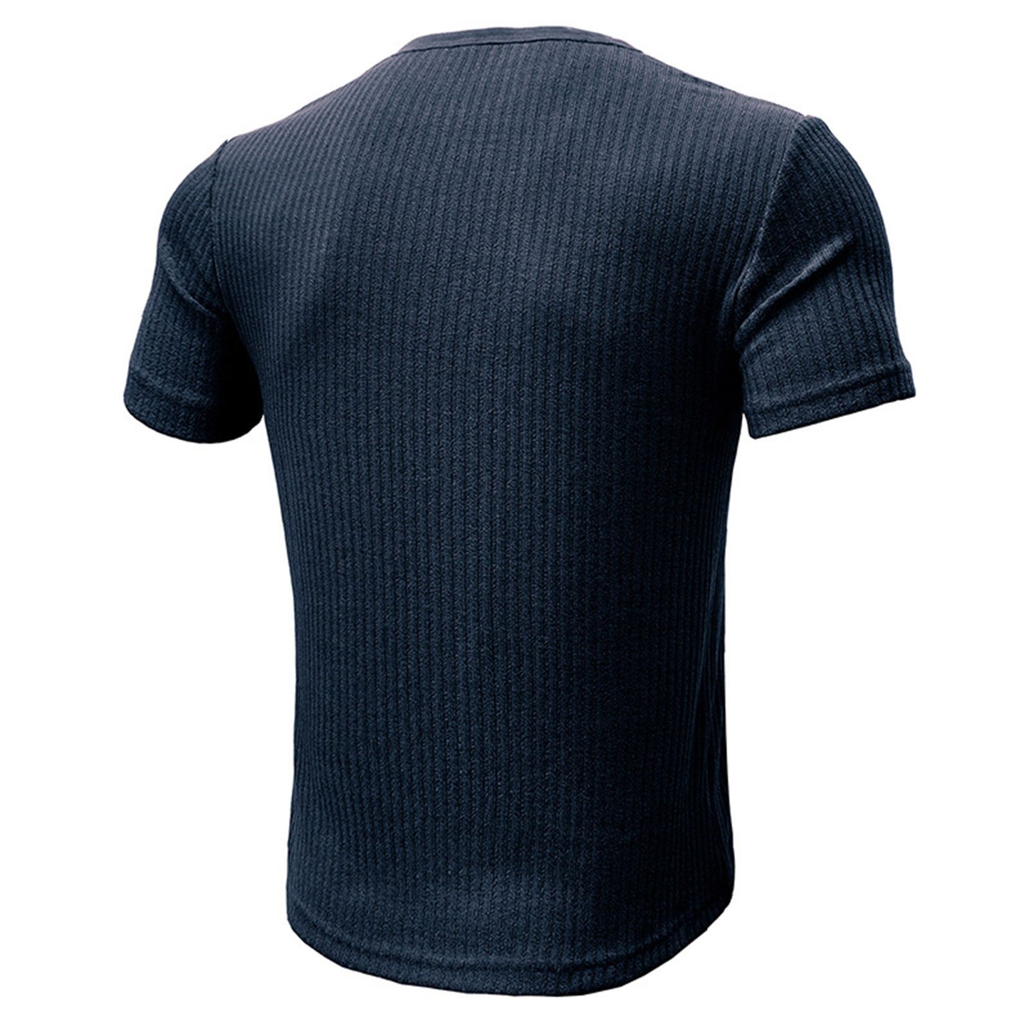 Muscle Slim Fit Short Sleeve T-shirt, V-neck Collar