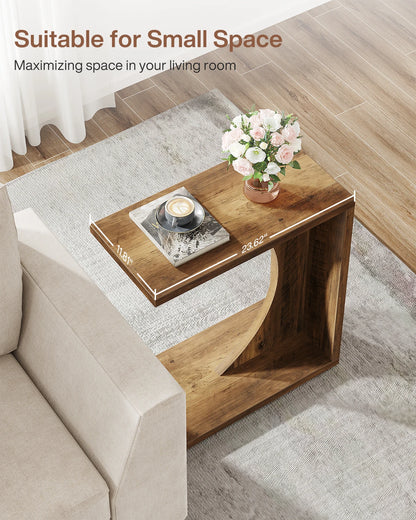 C-Shaped End Table for Sofa