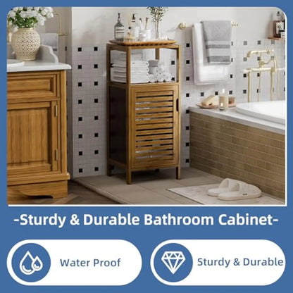 4-tier Bamboo Floor Cabinet