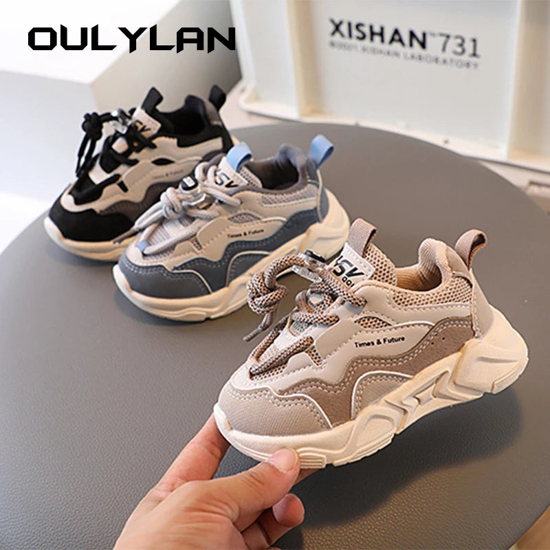 Children's Sport Shoes, Boys Outdoor Running Sneakers, Fashion Mesh Breathable Shoes