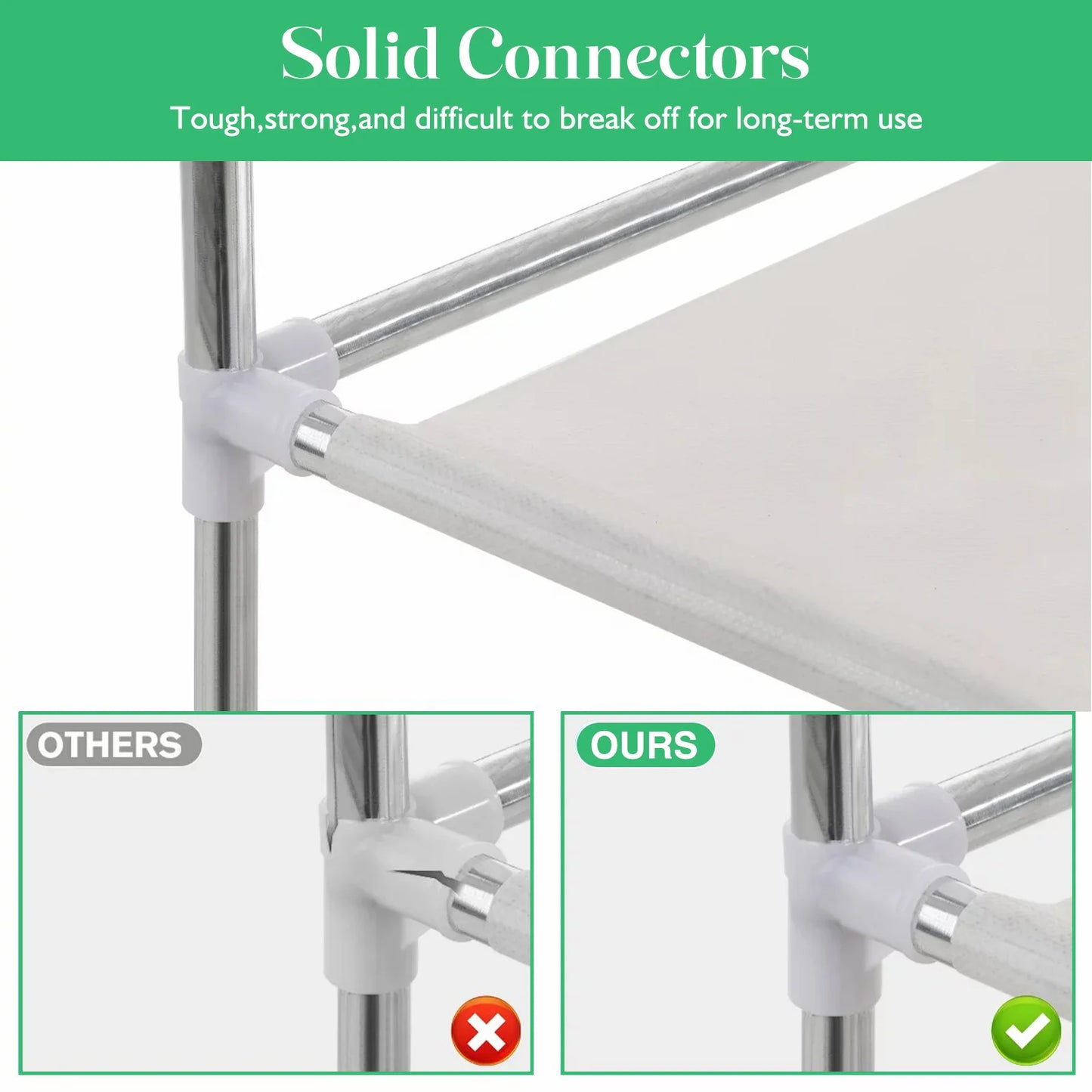 Closet Wardrobe Organizer Storage Rack, Portable, Dustproof, Non-woven Fabric Quick and Easy to Assemble