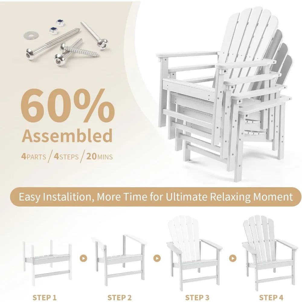 Stacking Adirondack Chairs Set of 4